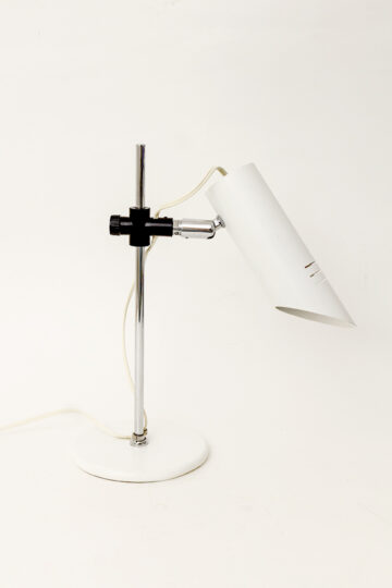 Jaren 80 bureaulamp met wit metalen frame