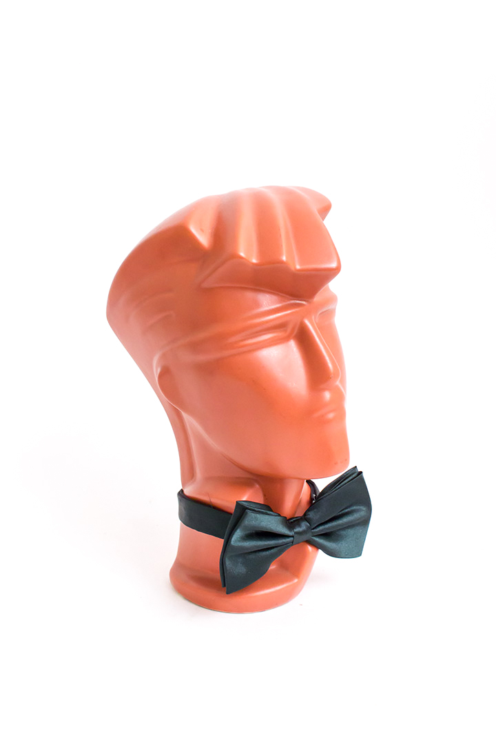 Jaren 80 koraalroze hoofd van keramiek Lindsey B