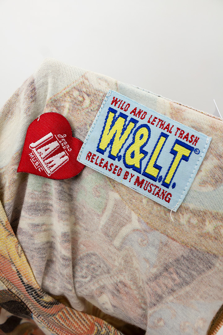 Jaren 80 longsleeve met portretten Walter van den Beirendonck vintage