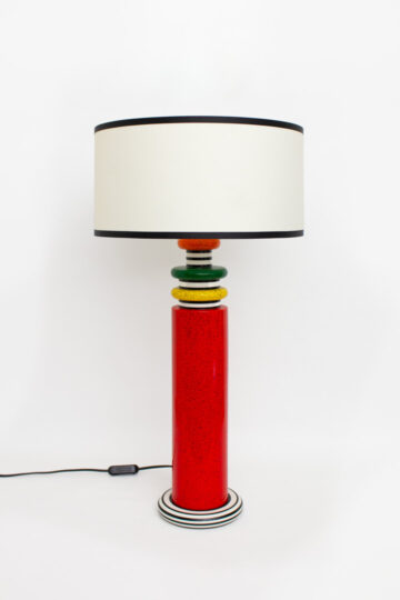Jaren 80 postmoderne Memphis-stijl tafellamp Oliver Villatte France