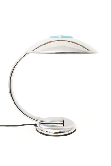 Jaren 80 verchroomde tafellamp in de stijl van FASE