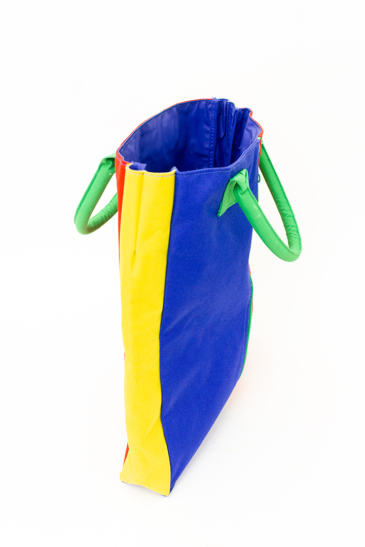 Jaren 90 Benetton shopper tas in primaire kleuren