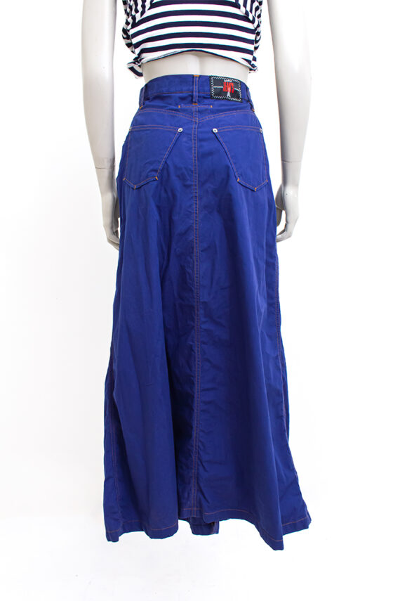 Jaren 90 Gaultier lange broek / rok donkerblauw katoen