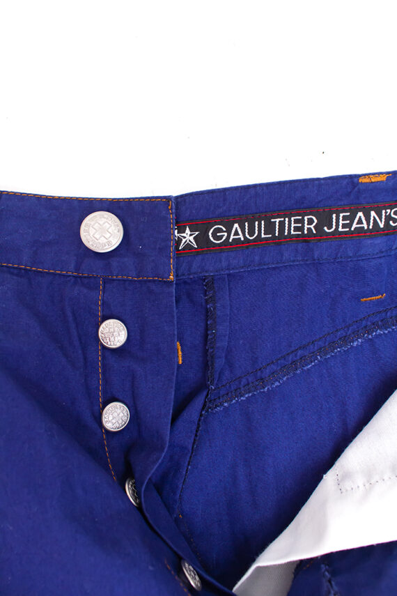 Jaren 90 Gaultier lange broek / rok donkerblauw katoen
