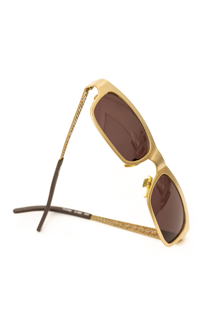 Jaren 90 Kenzo Techno zonnebril met metalen montuur en geperforeerd logo