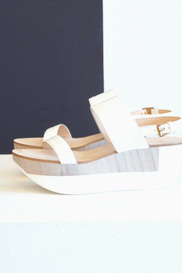 Witte Jil Sander plateau sandalen