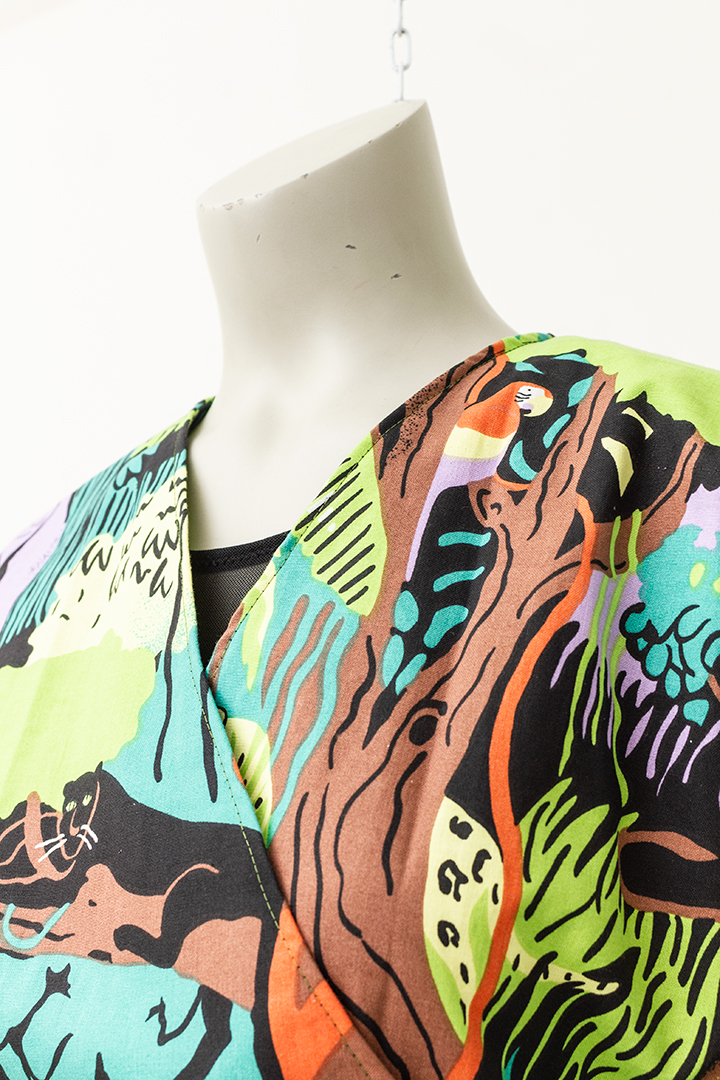 Kimono jas met jungleprint - Handgemaakt door Froufrou's