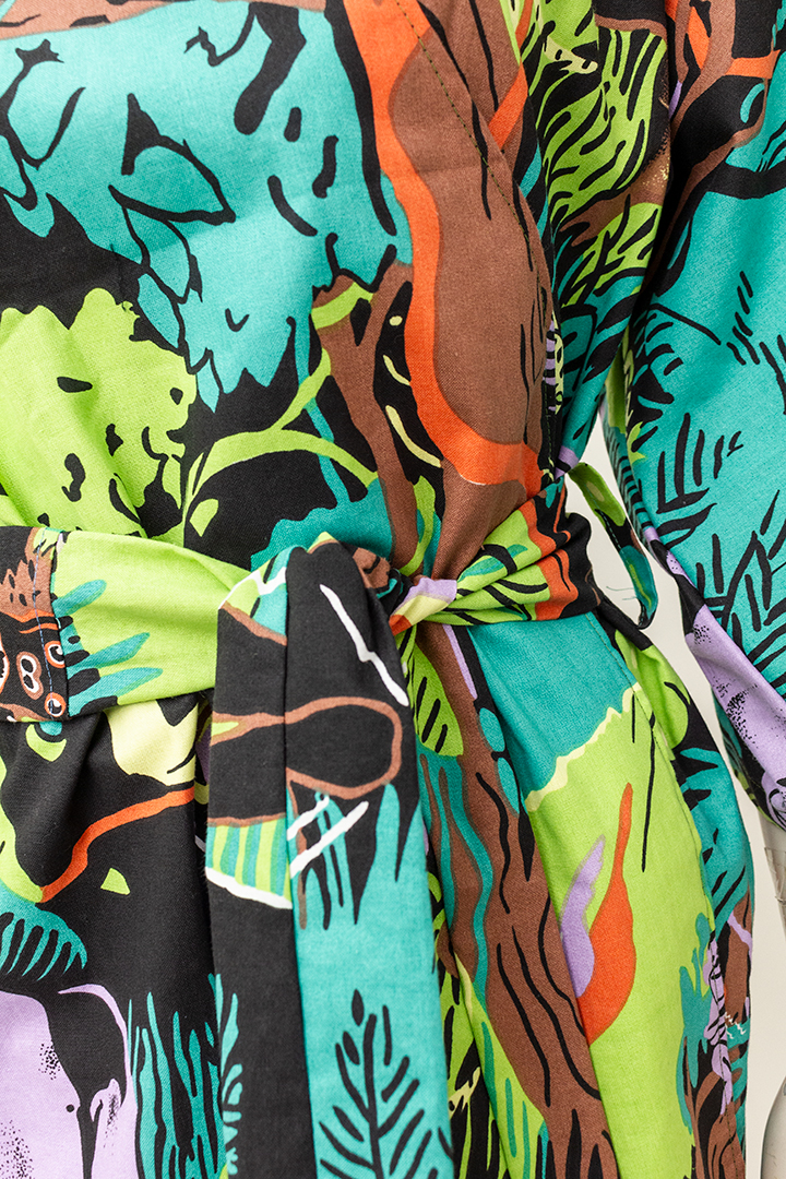 Kimono jas met jungleprint - Handgemaakt door Froufrou's