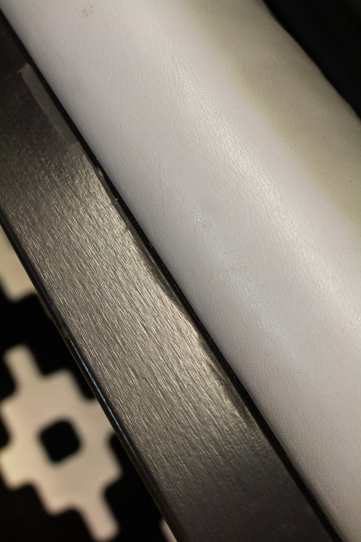 Retro Ikea twee-zits grijs leren bank Shoji