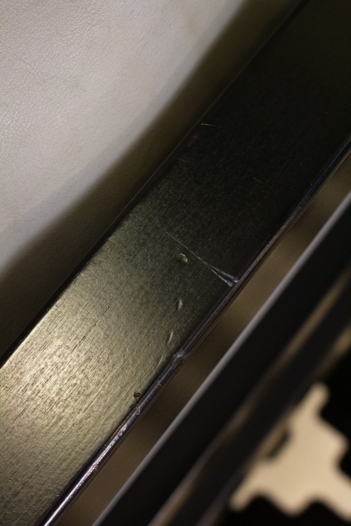 Retro Ikea twee-zits grijs leren bank Shoji