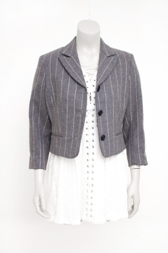 By Malene Birger korte grijze wollen blazer