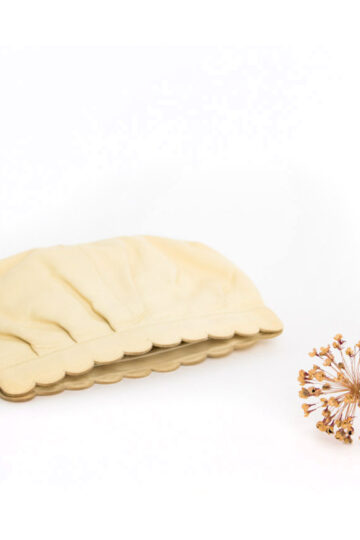 Leren vintage clutch tas Charles Jourdan Parijs 1980