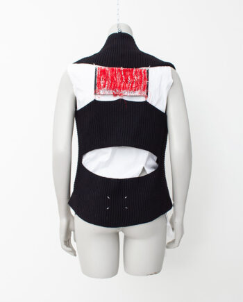 Maison Martin Margiela Modèle Déposé zwart gebreid vest 2004