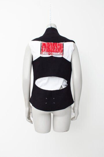 Maison Martin Margiela Modèle Déposé zwart gebreid vest 2004