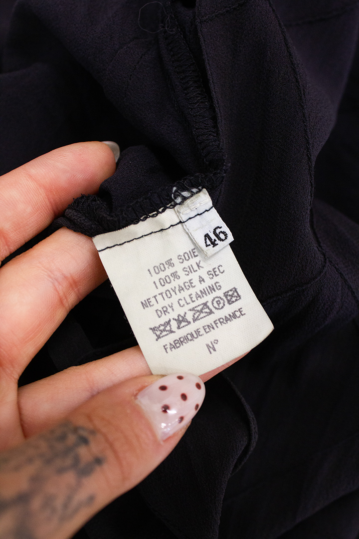 Margiela zijden 90’s white label doorschijnende jurk