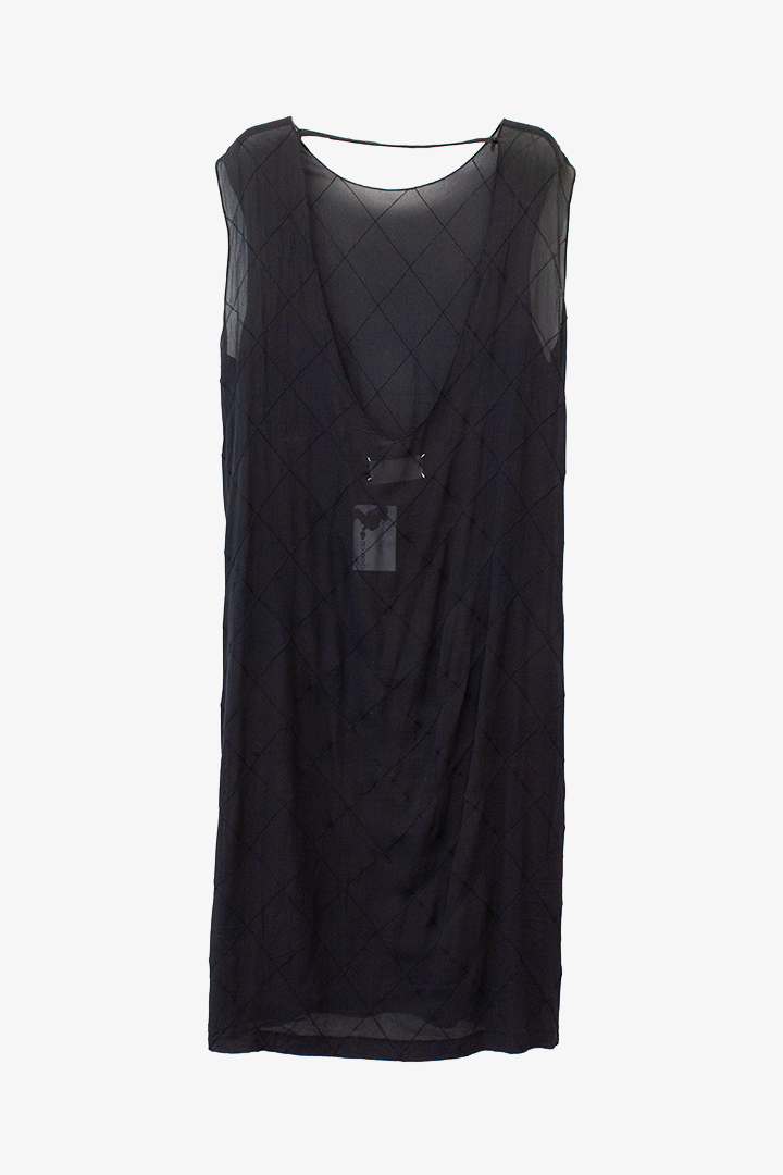 Margiela zijden 90’s white label doorschijnende jurk