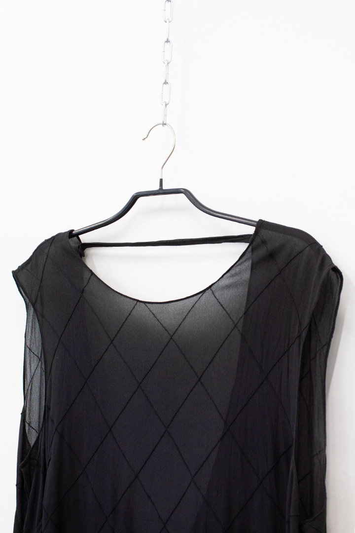 Margiela zijden 90’s white label doorschijnende jurk