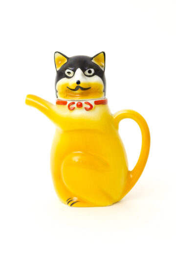 Mosa Maastricht antieke theepot in de vorm van een Huskey hond