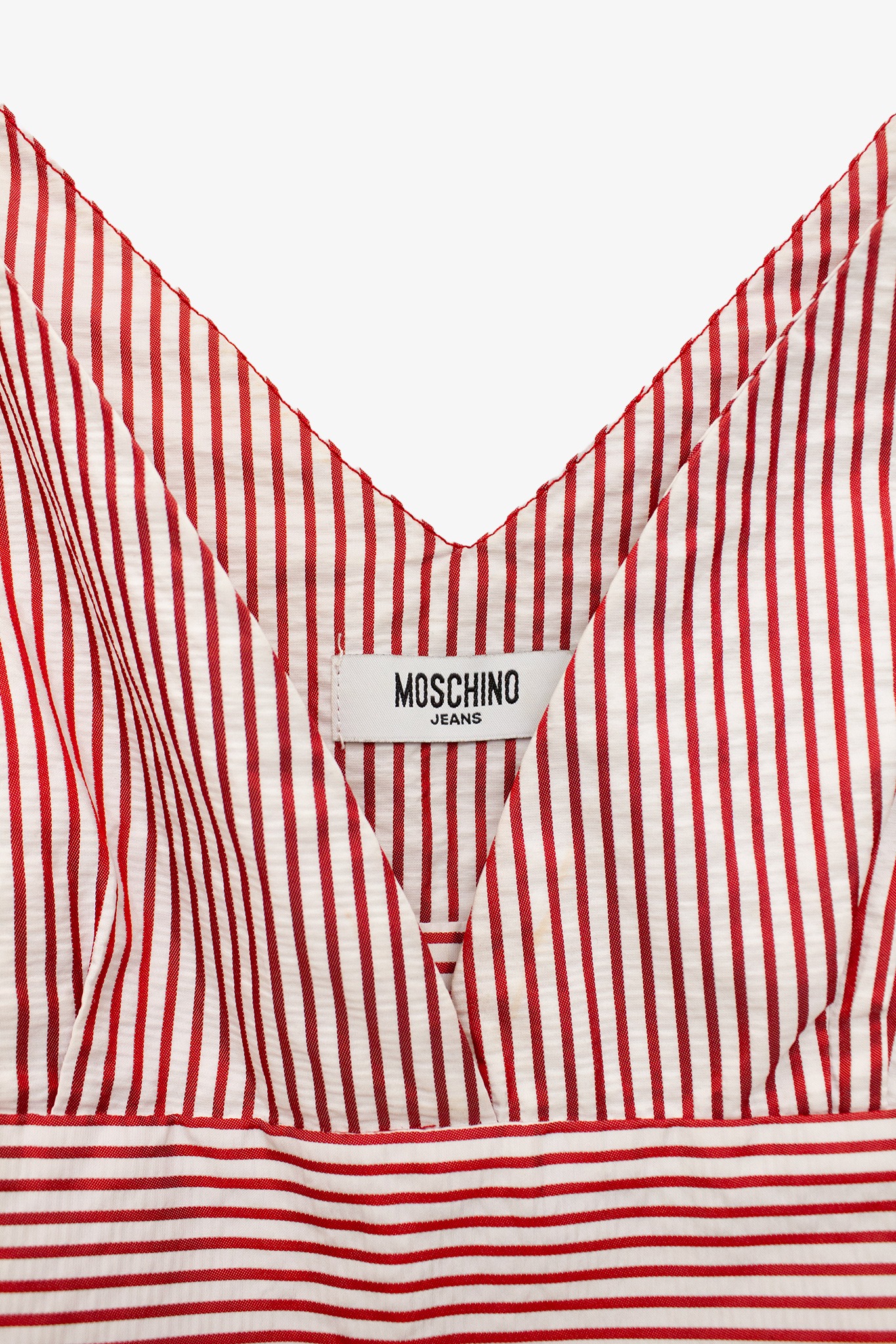 Rood wit gestreept Moschino Jeans jurkje