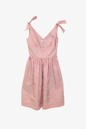 Rood wit gestreept Moschino Jeans jurkje 