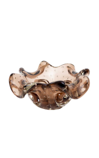 Murano Bullicante vintage paarse glazen schaal