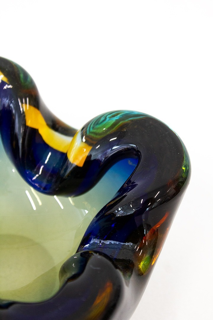 Vintage Murano Sommerso asbak/ bakje Flavio Poli - Afbeelding 3