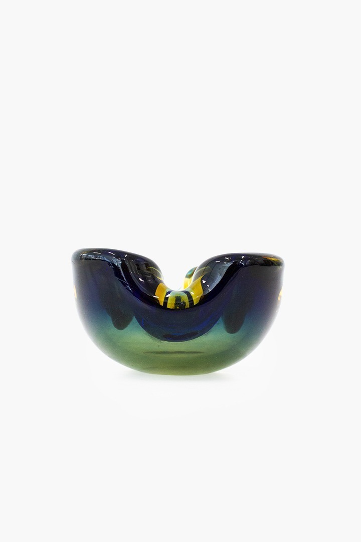 Vintage Murano Sommerso asbak/ bakje Flavio Poli