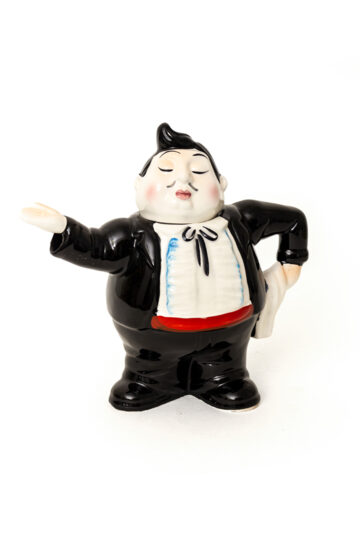 Novelty theepot in de vorm van een ober - Roy Simpson voor J. Luber