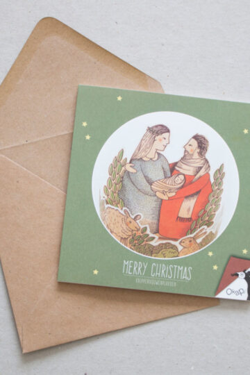 Okapi Merry Christmas kaart