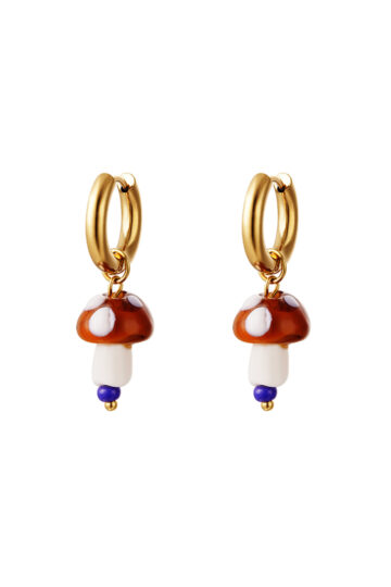 Oorbellen met paddestoel