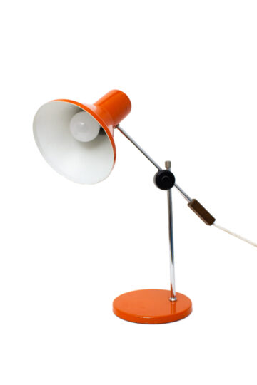 60’s oranje tafellamp J. Hoogervorst voor Anvia