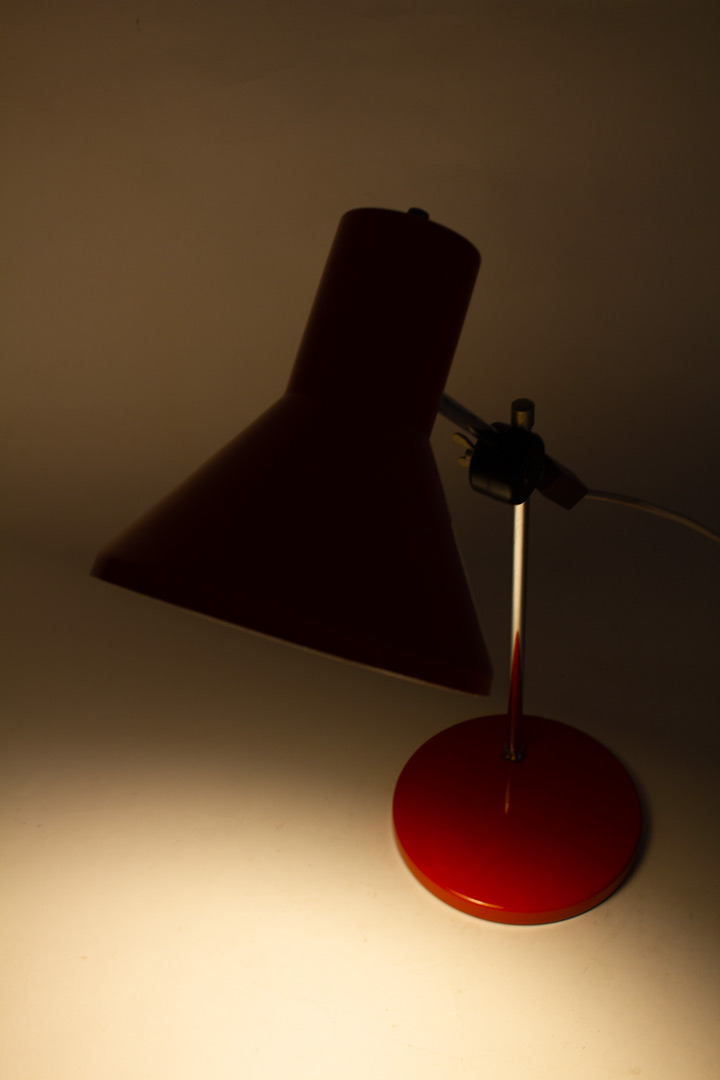 60’s oranje tafellamp J. Hoogervorst voor Anvia