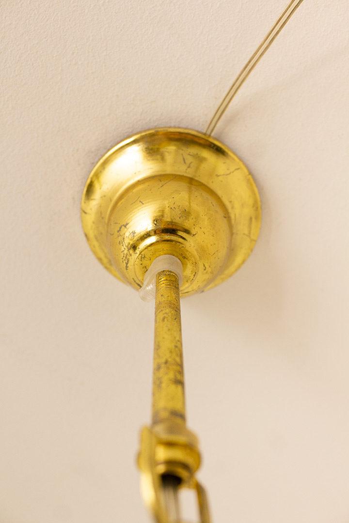 Palwa vergulde kroonluchter met kristallen Palme & Walter jaren 60