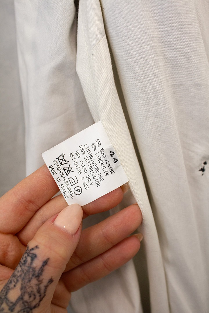 Peachoo + Krejberg zwarte jas met oversized kraag/ hood