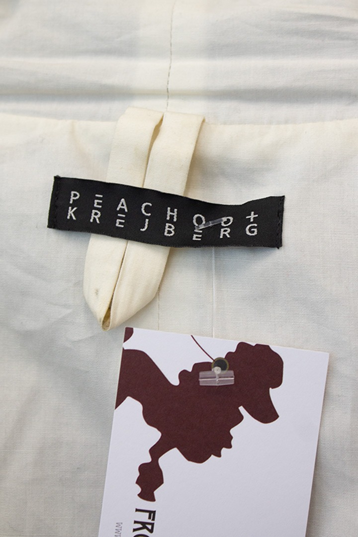 Peachoo + Krejberg zwarte jas met oversized kraag/ hood