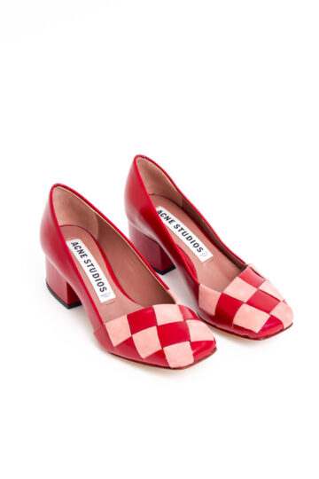Pumps Acne Studio rood en roze leer