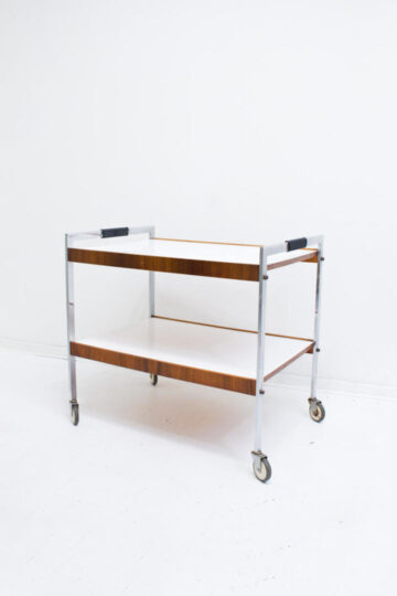 Rechthoekige vintage barcart in de stijl van Fabricius - Kastholm 