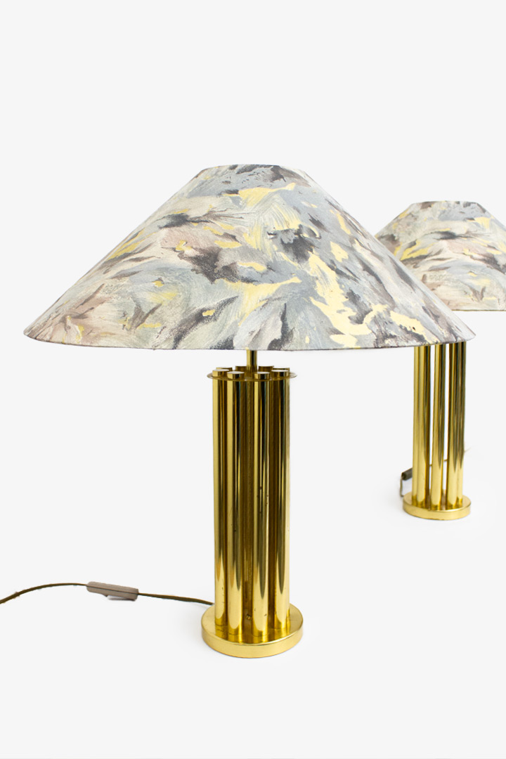 Set van 2 messing 70’s Josef Busche tafellampen