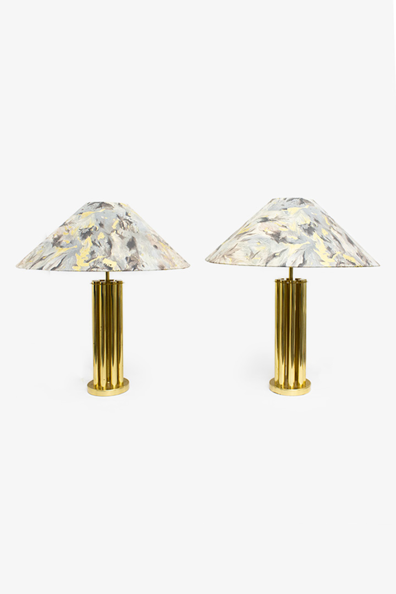 Set van 2 messing 70’s Josef Busche tafellampen