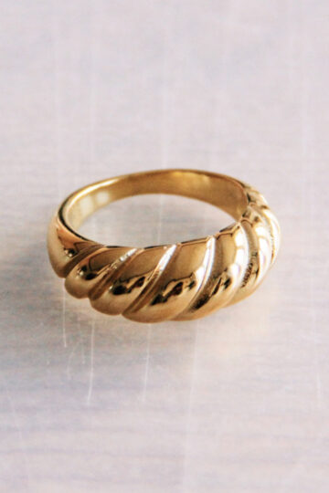 Stalen croissant ring goud- of zilverkleurig Bazou