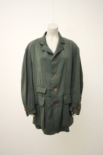 The People of The Labyrinths groen/grijze jas met print op de rug