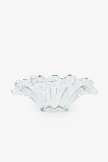 Vannes le Chatel 1960 langwerpige art glass uranium glazen schaal