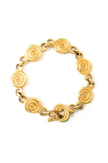 Vergulde armband met zonnetjes vintage