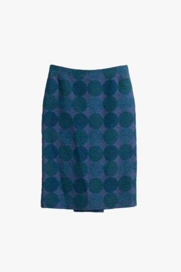 Vintage Dries van Noten pencil skirt blauw groen