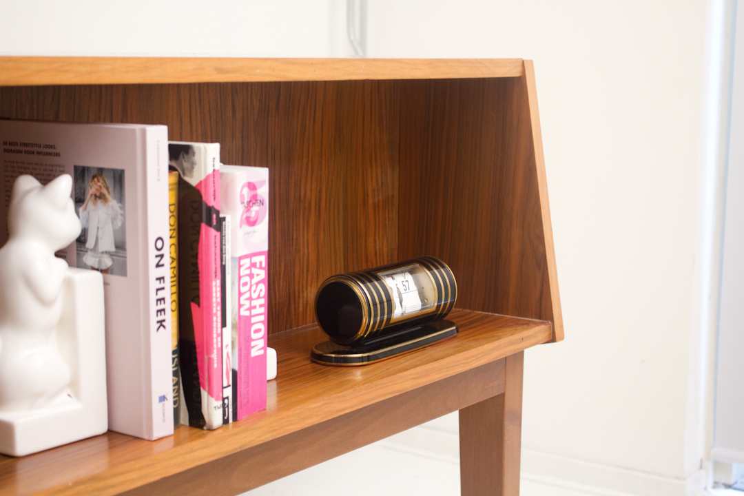 Vintage Grigat jaren 60 bureau met boekenplank