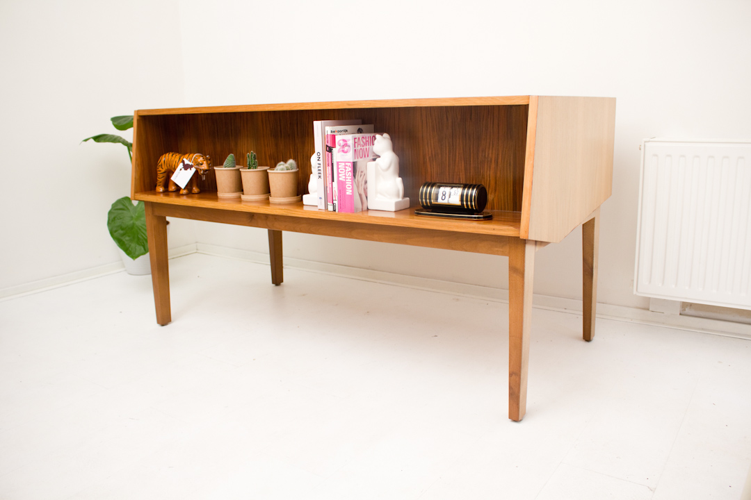 Vintage Grigat jaren 60 bureau met boekenplank
