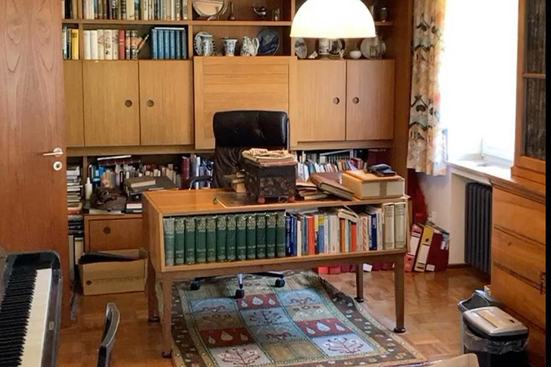 Vintage Grigat jaren 60 bureau met boekenplank