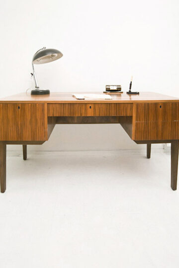 Vintage Grigat jaren 60 bureau met boekenplank