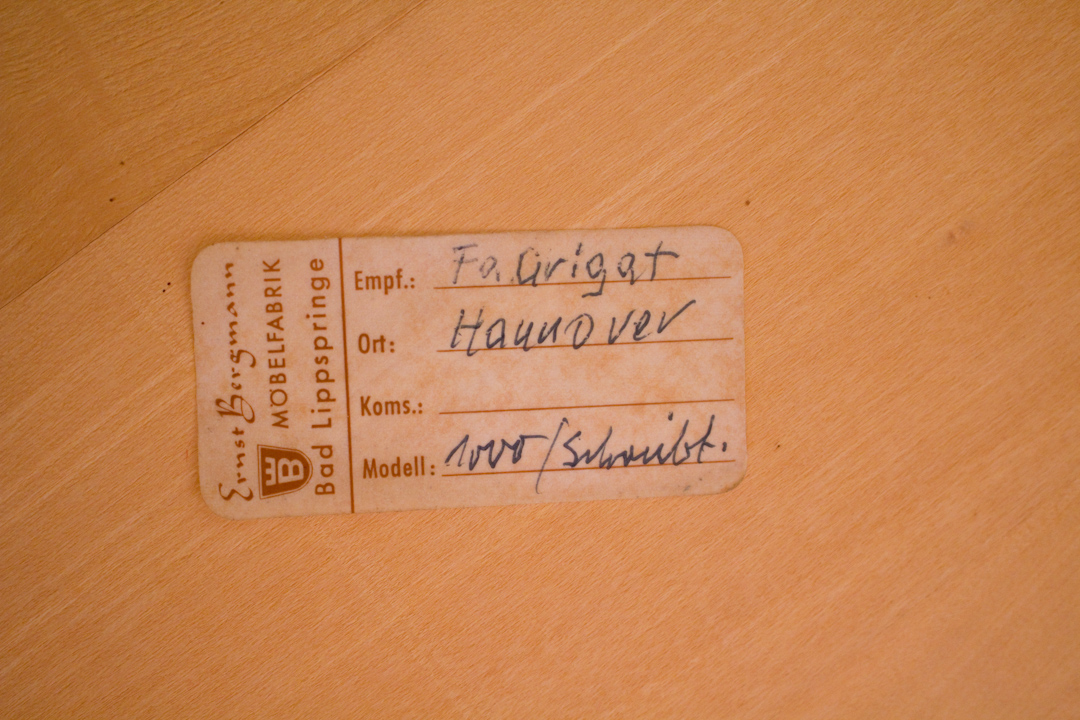 Vintage Grigat jaren 60 bureau met boekenplank