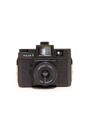 Vintage Holga 120 camera met kleurenflitser